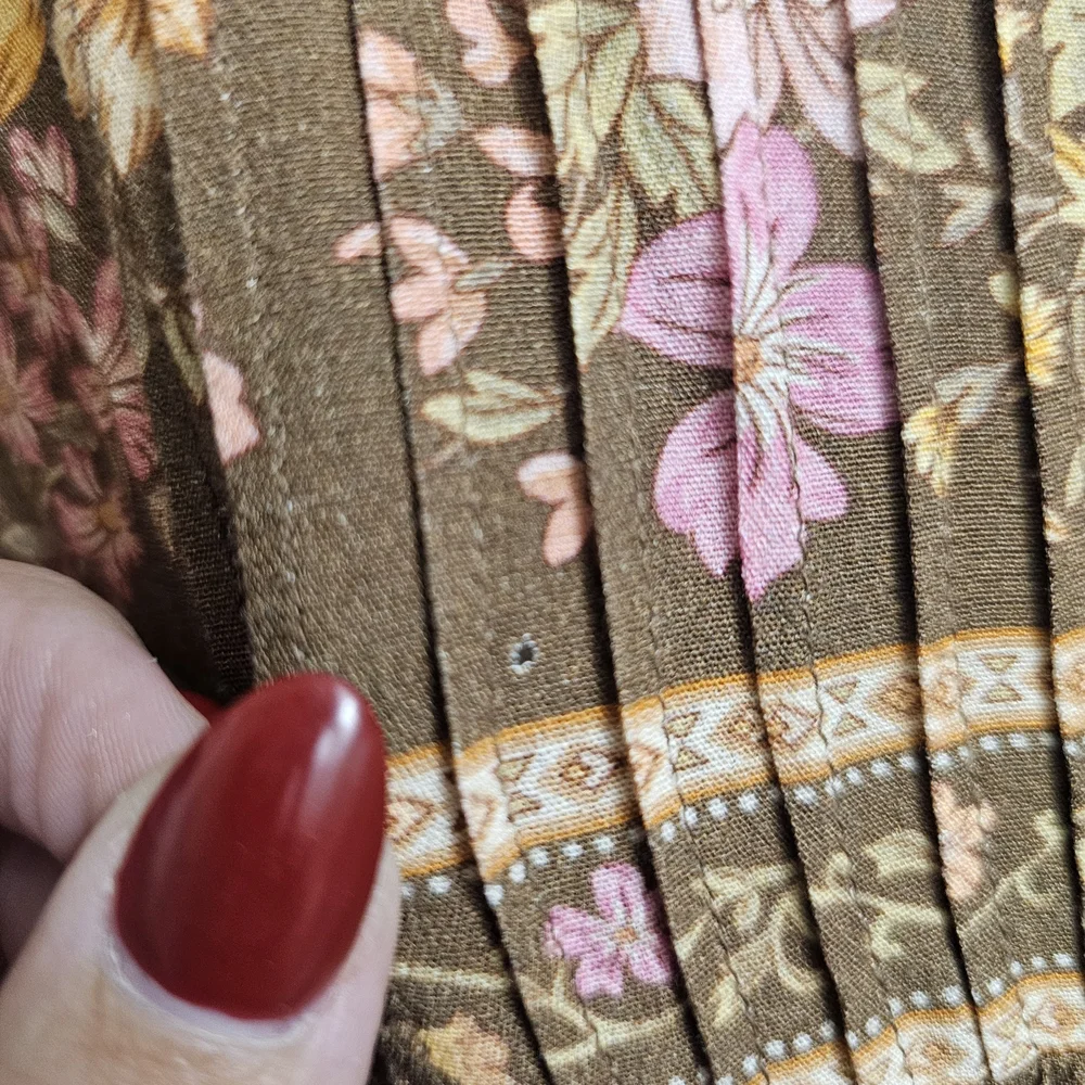 Spell The Meadowland Flutter Sleeve Dress In Hazelnut Size Small - Picture 10 of 16
